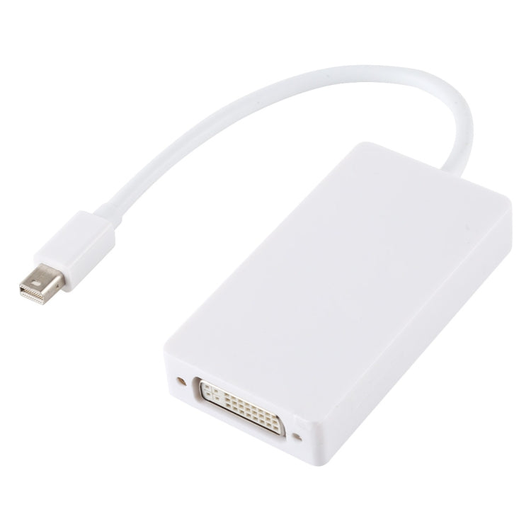 3 in 1 Mini DisplayPort Male to HDMI + VGA + DVI Female Adapter Converter for Mac Book Pro Air, Cable Length: 18cm(White) -  by PMC TechLife | Online Shopping South Africa | PMC TechLife