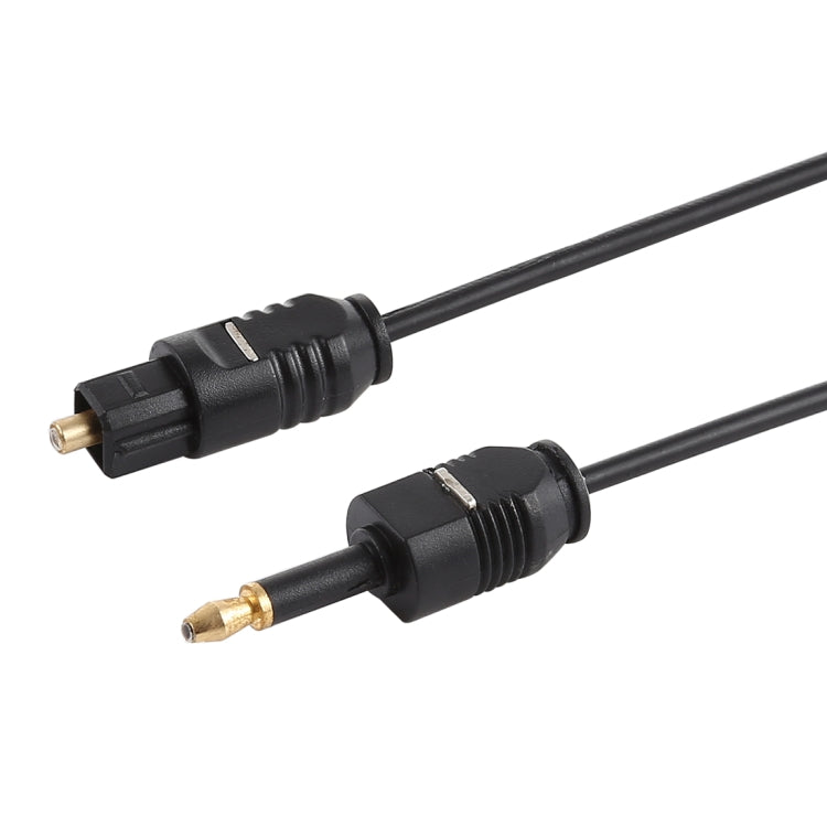 TOSLink Male to 3.5mm Male Digital Optical Audio Cable, Length: 0.8m, OD: 2.2mm(Black) - free shipping - PMC TechLife - Order now!