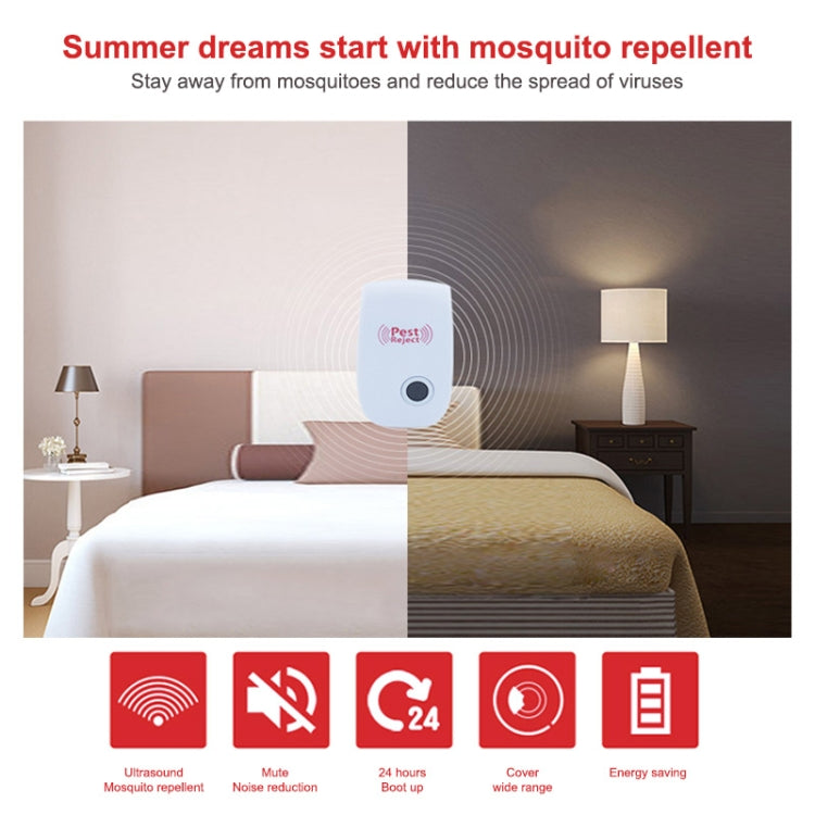 Ultrasonic Electronic Cockroach Mosquito Pest Reject Repeller,EU Plug - Repellents by PMC Jewellery | Online Shopping South Africa | PMC Jewellery