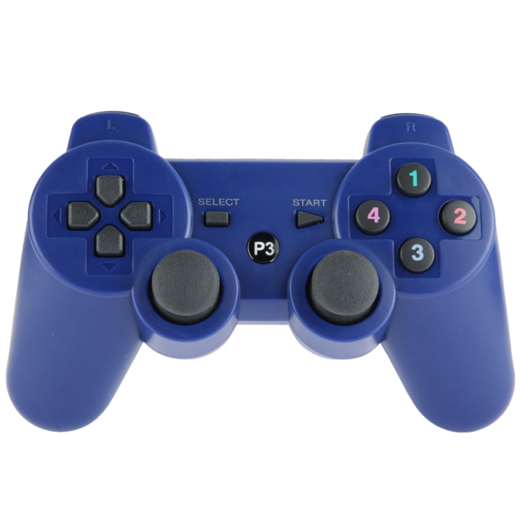 Double Shock III Wireless Controller, Manette Sans Fil Double Shock III for Sony PS3, Has Vibration Action(with logo)(Blue) - Gamepads by PMC Jewellery | Online Shopping South Africa | PMC Jewellery