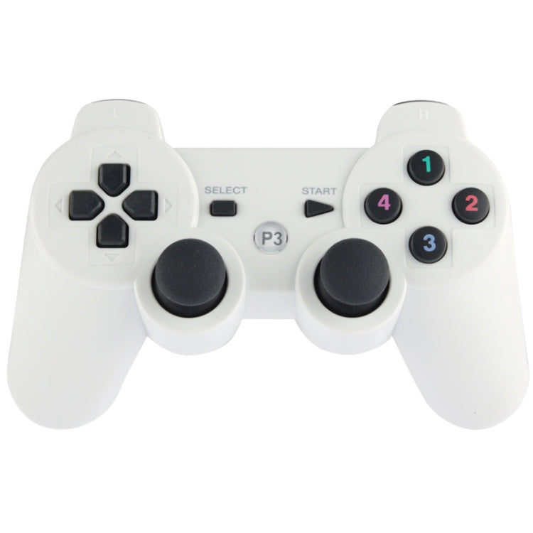 Double Shock III Wireless Controller, Manette Sans Fil Double Shock III for Sony PS3, Has Vibration Action(with logo)(White) - Gamepads by PMC Jewellery | Online Shopping South Africa | PMC Jewellery