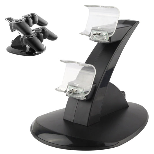 2 x USB Charging Dock Station Stand / Controller Charging Stand for PS4(Black) - Charger & Power by PMC Jewellery | Online Shopping South Africa | PMC Jewellery