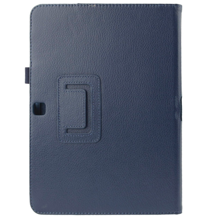 Litchi Texture Flip Leather Case with Holder for Galaxy Tab 4 10.1 / T530(Dark Blue) - Other Galaxy Tab PC by PMC TechLife | Online Shopping South Africa | PMC TechLife | Buy Now Pay Later Mobicred