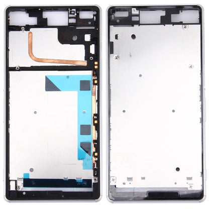 Front Housing LCD Frame Bezel Plate  for Sony Xperia Z3 / L55w / D6603(White) - Frame Bezel Plate by PMC Jewellery | Online Shopping South Africa | PMC Jewellery