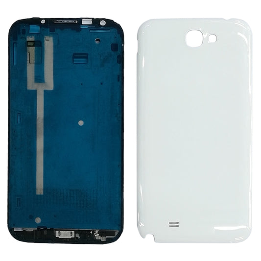 For Galaxy Note II / N7100 High Qualiay Full Housing  Chassis (LCD Frame Bezel + Back Cover) (White) - Back Cover by PMC Jewellery | Online Shopping South Africa | PMC Jewellery