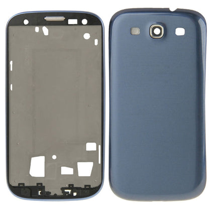 For Galaxy SIII LTE / i9305 Full Housing Faceplate Cover  (Blue) - Back Cover by PMC Jewellery | Online Shopping South Africa | PMC Jewellery