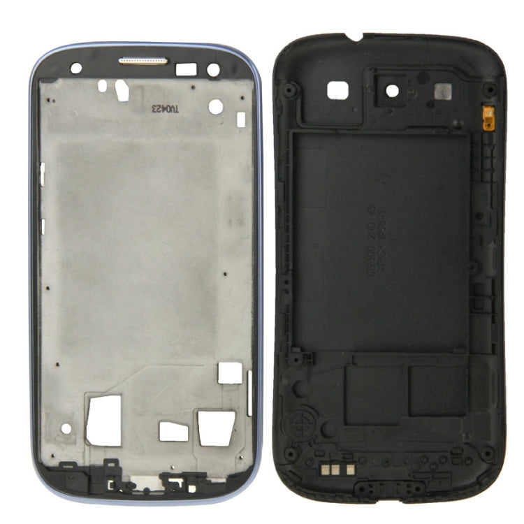 For Galaxy S III / i747 Full Housing LCD Frame Bezel Plate  + Back Cover (Blue) - Back Cover by PMC Jewellery | Online Shopping South Africa | PMC Jewellery