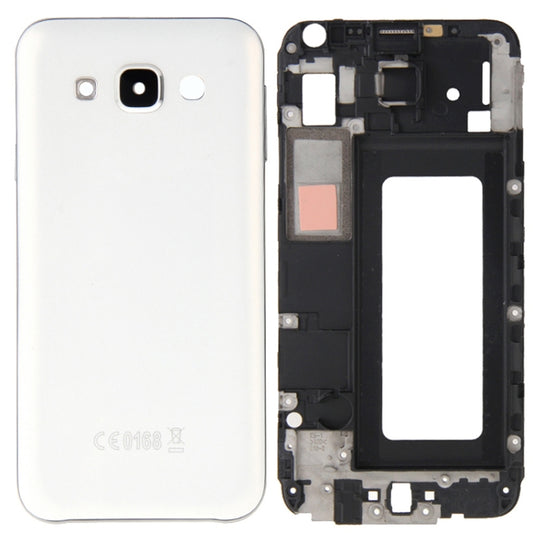 For Galaxy E5 / E500 Full Housing Cover (Front Housing LCD Frame Bezel Plate + Rear Housing Battery Back Cover ) (White) - Back Cover by PMC Jewellery | Online Shopping South Africa | PMC Jewellery