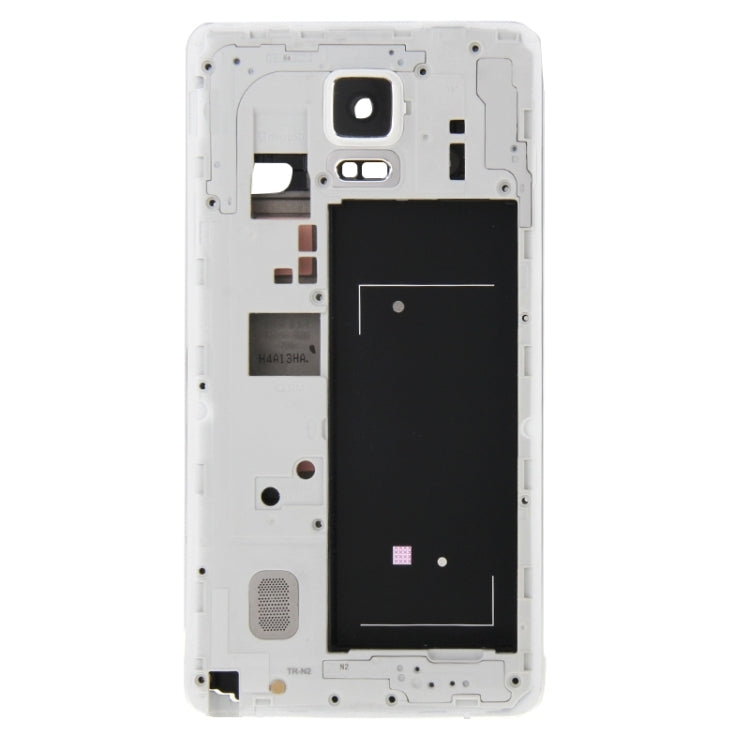 For Galaxy Note 4 / N910V Full Housing Cover (Front Housing LCD Frame Bezel Plate + Middle Frame Bezel Back Plate Housing Camera Lens Panel ) (White) - Frame Bezel Plate by PMC Jewellery | Online Shopping South Africa | PMC Jewellery