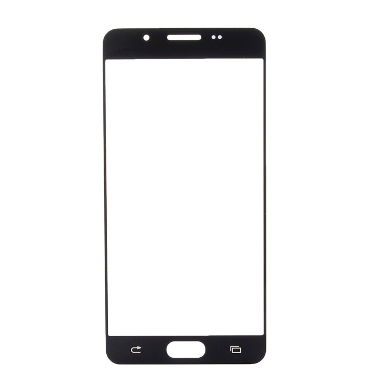 For Galaxy A7 (2016) / A710 Front Screen Outer Glass Lens (Black) - Outer Glass Lens by PMC Jewellery | Online Shopping South Africa | PMC Jewellery