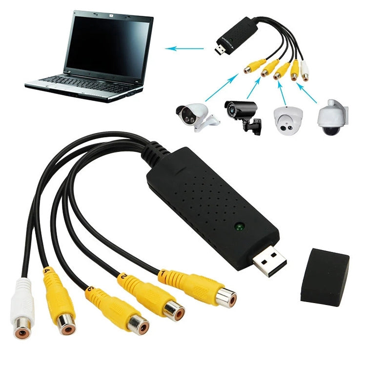 4 Channel USB 2.0 DVR Video Capture Surveillance System, Support Windows 7 System - Video Capture Card by PMC Jewellery | Online Shopping South Africa | PMC Jewellery