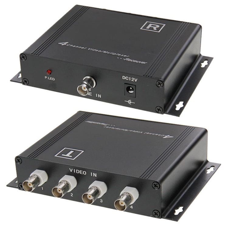 4 Channel Video Multiplexer Transmitter and Receiver(Black) - free shipping - PMC TechLife - Order now!