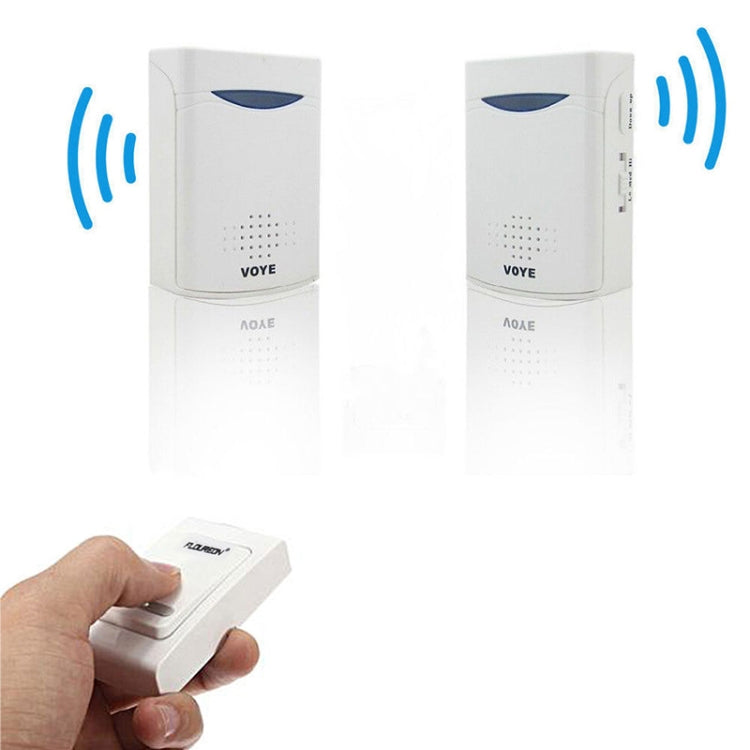 VOYE V006B2 Wireless Remote Control Chime Door Bell with Double-Receiver(White) - Wireless Doorbell by VOYE | Online Shopping South Africa | PMC Jewellery