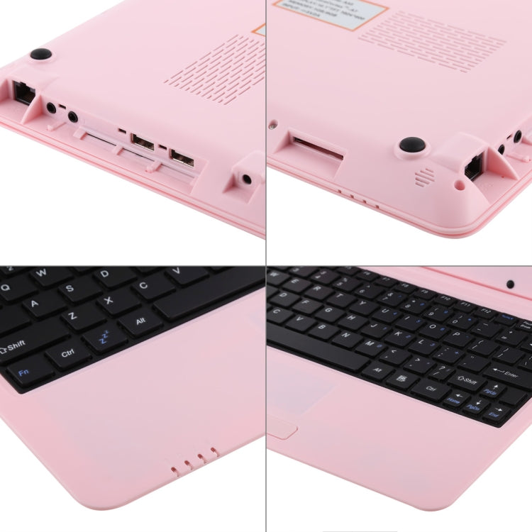 10.1 inch Notebook PC, 1GB+8GB, Android 6.0 A33 Dual-Core ARM Cortex-A9 up to 1.5GHz, WiFi, SD Card, U Disk(Pink) - Android OS by PMC Jewellery | Online Shopping South Africa | PMC Jewellery