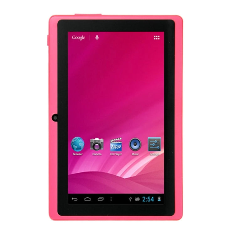 Q88 Tablet PC, 7.0 inch, 1GB+8GB, Android 4.0, 360 Degree Menu Rotate, Allwinner A33 Quad Core up to 1.5GHz, WiFi, Bluetooth(Pink) - 7.0-8.0 inch by PMC Jewellery | Online Shopping South Africa | PMC Jewellery