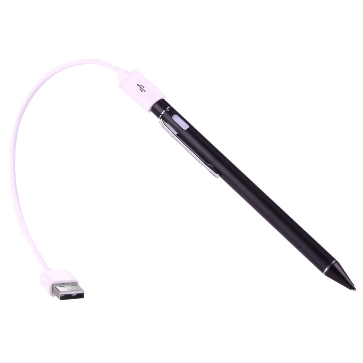 Universal Rechargeable Capacitive Touch Screen Stylus Pen with 2.3mm Superfine Metal Nib, For iPhone, iPad, Samsung, and Other Capacitive Touch Screen Smartphones or Tablet PC(Black) - free shipping - PMC TechLife - Order now!