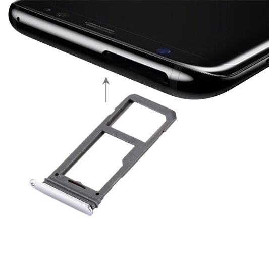 For Galaxy S8 SIM Card Tray + Micro SD Tray (Silver) - Card Socket by PMC Jewellery | Online Shopping South Africa | PMC Jewellery