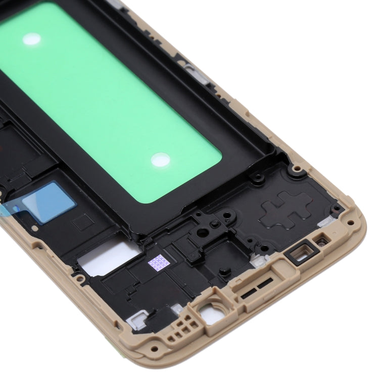 For Galaxy J730  Front Housing LCD Frame Bezel Plate(Gold) - Frame Bezel Plate by PMC Jewellery | Online Shopping South Africa | PMC Jewellery