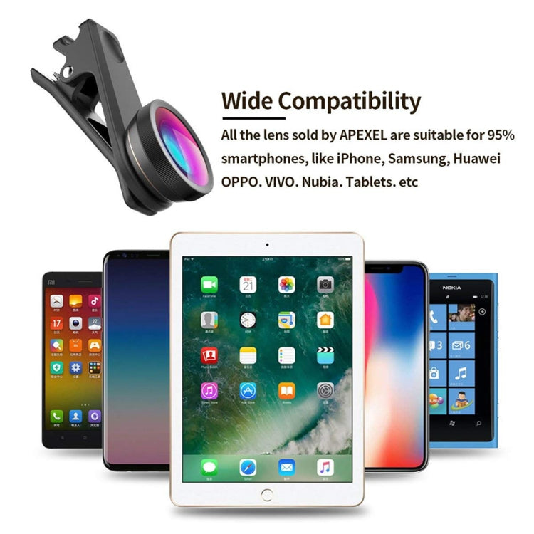APEXEL APL-DG6V2 6 in 1 Universal External 2X Telephone+210 Degrees Fisheye+15X Macro+120 degree Wide-angle+CPL+Star Filter Lens - Combination Lens by APEXEL | Online Shopping South Africa | PMC TechLife