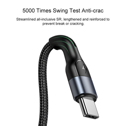 USAMS US-SJ450 U55 2A Micro USB Aluminum Alloy Weave Charging Cable, Length:1m(Green) - Micro USB Cable by USAMS | Online Shopping South Africa | PMC Jewellery