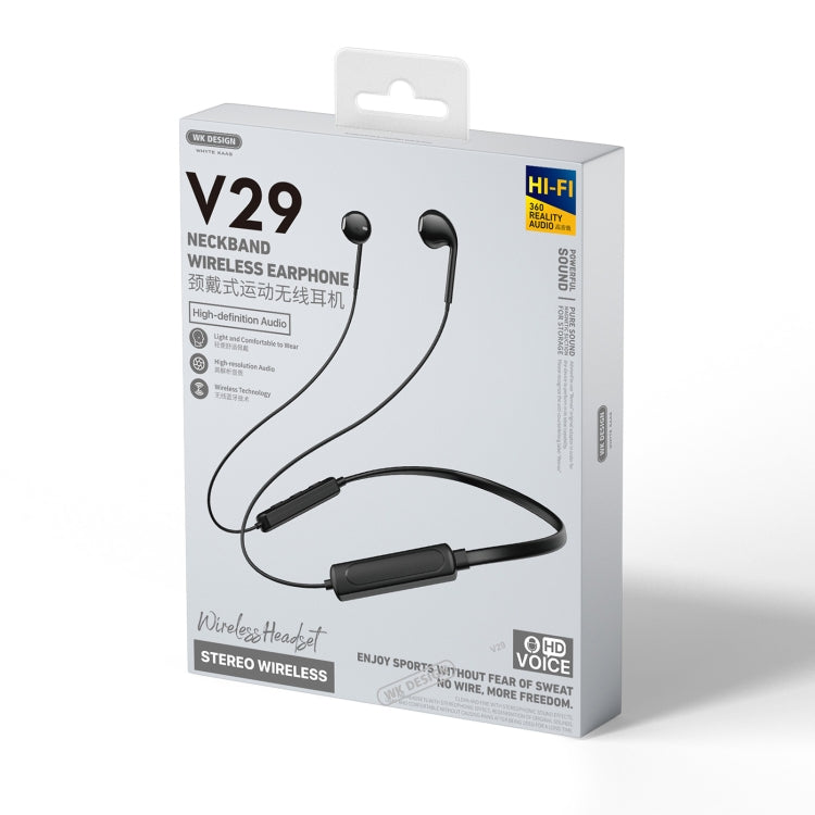 WK V29 Bluetooth 5.0 Neck-mounted Wireless Sports Bluetooth Earphone, Support Wire Control - Neck-mounted Earphone by WK | Online Shopping South Africa | PMC Jewellery