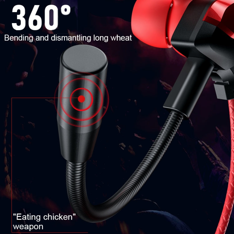 WK ET-Y30 ET Series 3.5mm Elbow In-ear Wired Wire-control Gaming Earphone with Microphone (Red) - Normal Style Earphone by WK | Online Shopping South Africa | PMC Jewellery