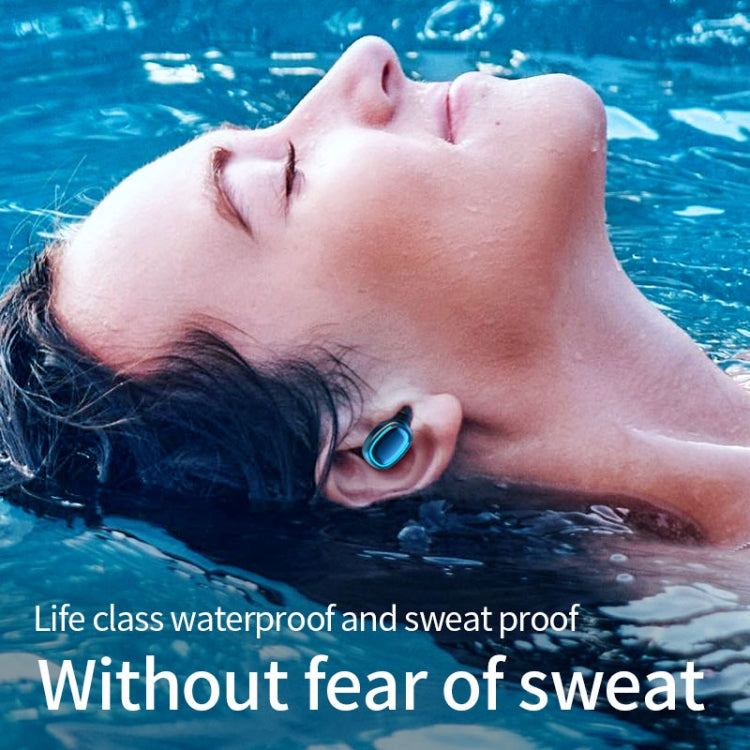 C1 Bluetooth 5.0 TWS Circular Chimney Touch Digital Display True Wireless Bluetooth Earphone with Charging Box(Blue) - TWS Earphone by PMC TechLife | Online Shopping South Africa | PMC TechLife