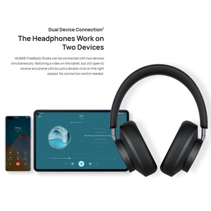 Original HUAWEI FreeBuds Studio Dynamic Noise Cancelling Bluetooth 5.2 Wireless Headset(Gold) - Headset & Headphone by Huawei | Online Shopping South Africa | PMC Jewellery