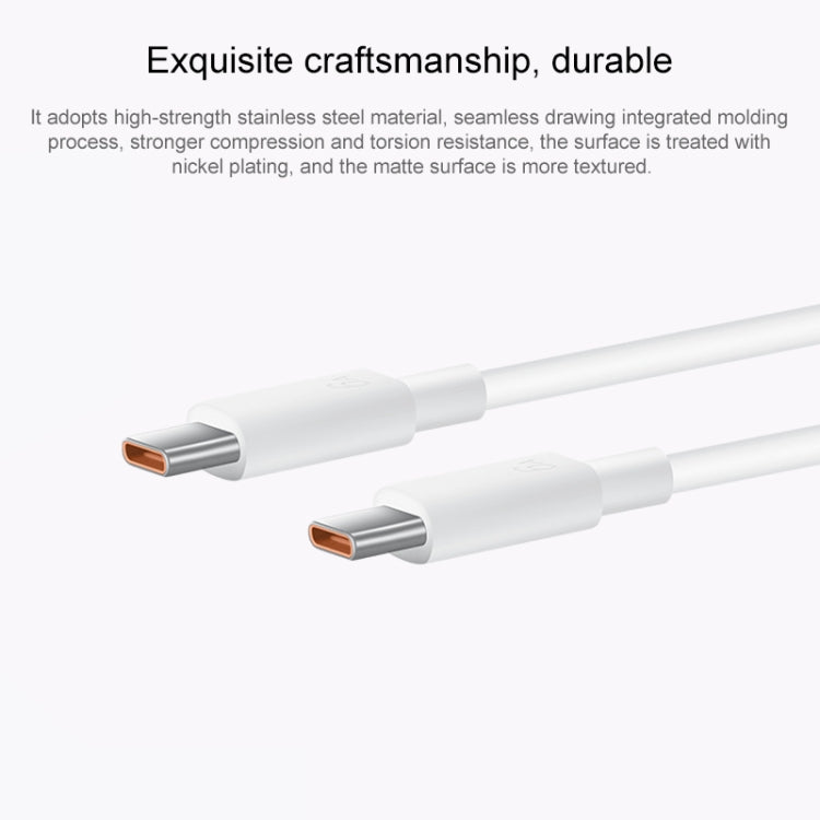 Original Huawei CC800 6A Type-C / USB-C to Type-C / USB-C Charging Data Cable, Length: 1.8m (White) - USB-C & Type-C Cable by Huawei | Online Shopping South Africa | PMC TechLife | Buy Now Pay Later Mobicred