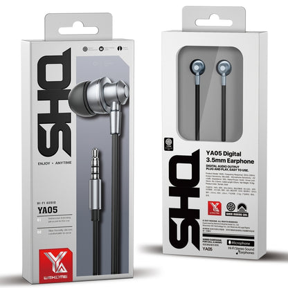WK YA05 SHQ Series 3.5mm Music In-ear Wired Earphone (Tarnish) - In Ear Wired Earphone by WK | Online Shopping South Africa | PMC Jewellery