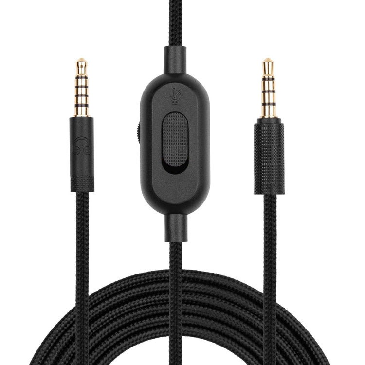 ZS0159 For Logitech G433 / G233 / G Pro / G Pro X 3.5mm Male to Male Gaming Headset Audio Cable with Wire-controlled, Cable Length: 2m(Black) - Headset Accessories by PMC TechLife | Online Shopping South Africa | PMC TechLife | Buy Now Pay Later Mobicred