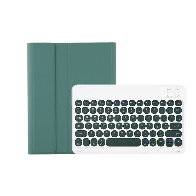 For iPad 11 2025 / 10th Gen 10.9 2022 YA10B Lambskin Texture Bluetooth Keyboard Leather Tablet Case with Pen Slot (Dark Green) - Universal by PMC TechLife | Online Shopping South Africa | PMC TechLife | Buy Now Pay Later Mobicred