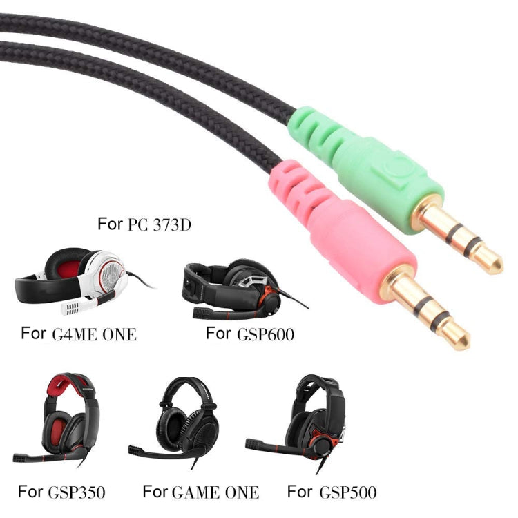 ZS0076 PC Version Gaming Headphone Cable for Sennheiser PC 373D GSP350 GSP500 GSP600 G4ME ONE GAME ZERO - Headset Accessories by PMC TechLife | Online Shopping South Africa | PMC TechLife | Buy Now Pay Later Mobicred