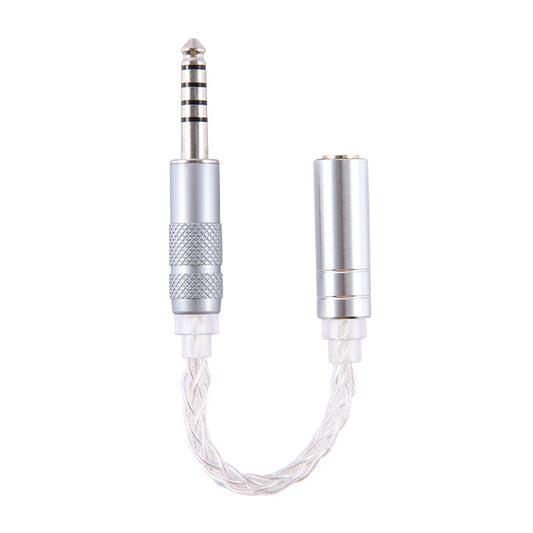 ZS0021 4.4mm Male to 3.5mm Female Balance Adapter Cable (Silver) - Headset Accessories by PMC Jewellery | Online Shopping South Africa | PMC Jewellery