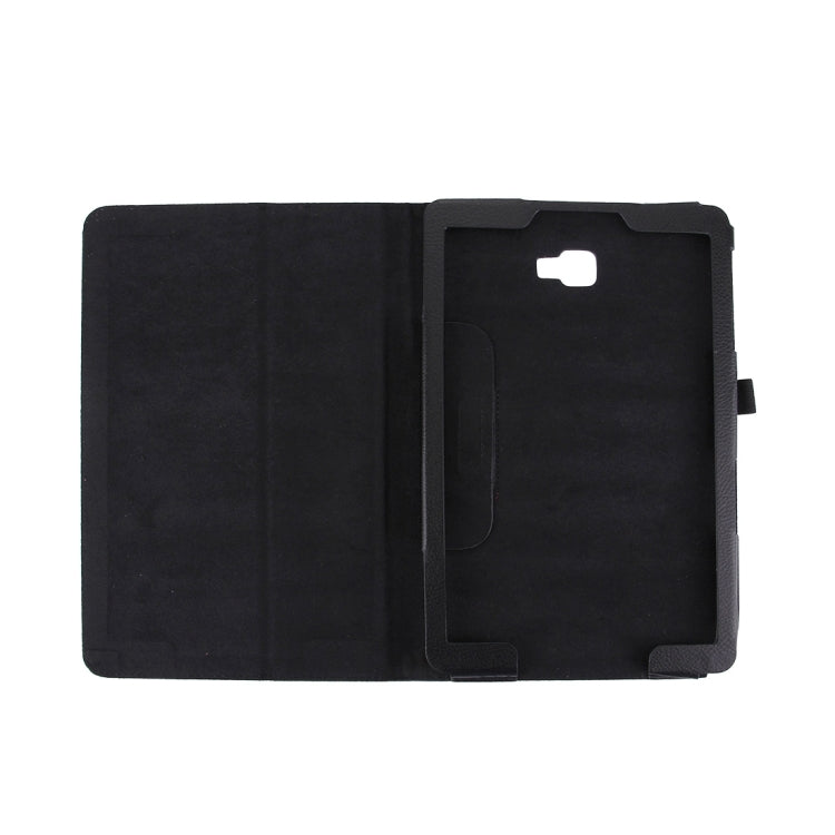 For Galaxy Tab A 10.1 (2016) / P585 Litchi Texture Horizontal Flip Leather Case with Holder(Black) - Tab A 10.1 by PMC TechLife | Online Shopping South Africa | PMC TechLife | Buy Now Pay Later Mobicred