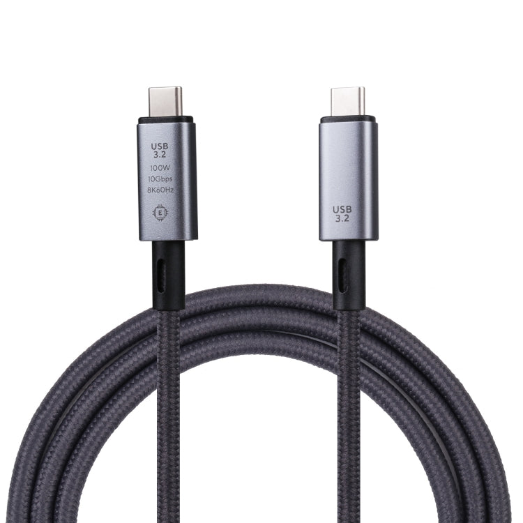 10Gbps 8K USB-C/Type-C to USB-C/Type-C Video Cable Compatible with USB 3.2, Length: 1m(Black) - Video & Audio Cable by PMC Jewellery | Online Shopping South Africa | PMC Jewellery