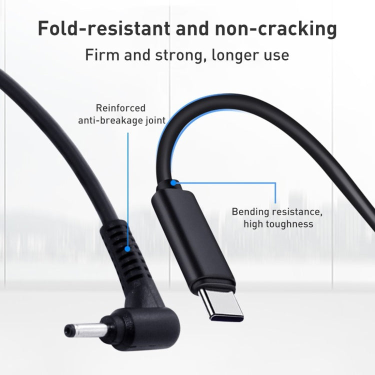 USB-C / Type-C to 4.0 x 1.35mm Laptop Power Charging Cable, Cable Length: about 1.5m(Black) - For Asus by PMC TechLife | Online Shopping South Africa | PMC TechLife