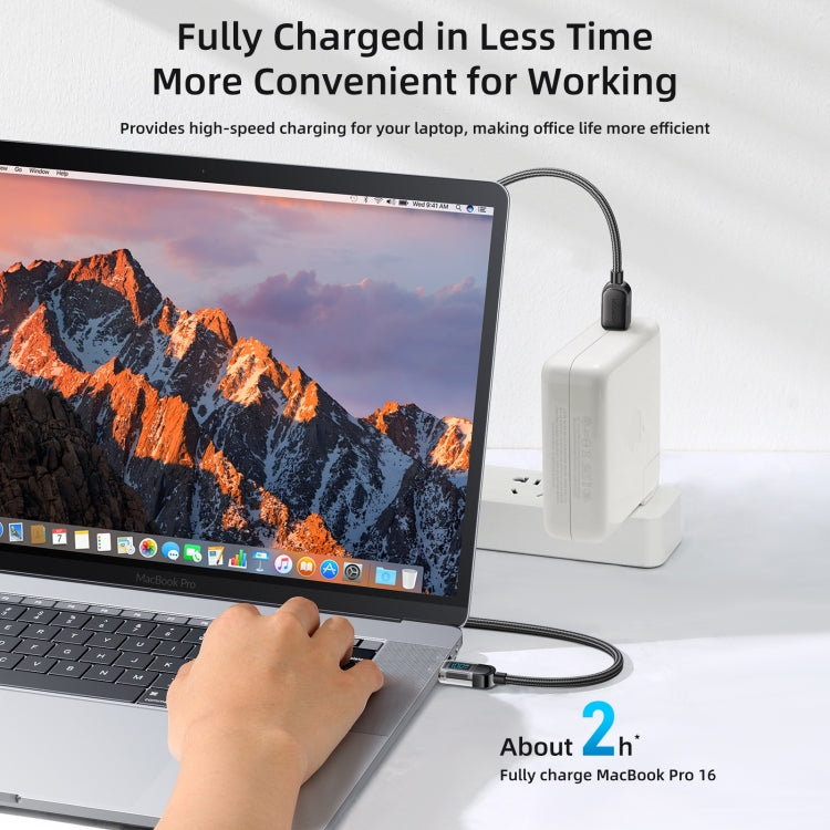 JOYROOM S-CC100A4 100W USB-C / Type-C to USB-C / Type-C Digital Display Fast Charging Data Cable, Cable Length:1.2m (Blue) - USB-C & Type-C Cable by JOYROOM | Online Shopping South Africa | PMC Jewellery