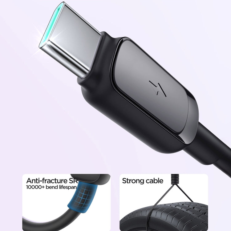 JOYROOM S-AC027A14 Multi-Color Series 3A USB to USB-C / Type-C Fast Charging Data Cable, Length:2m(Black) - USB-C & Type-C Cable by JOYROOM | Online Shopping South Africa | PMC Jewellery