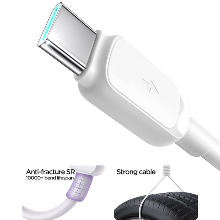 JOYROOM S-AC027A14 Multi-Color Series 3A USB to USB-C / Type-C Fast Charging Data Cable, Length:2m(White) - USB-C & Type-C Cable by JOYROOM | Online Shopping South Africa | PMC Jewellery