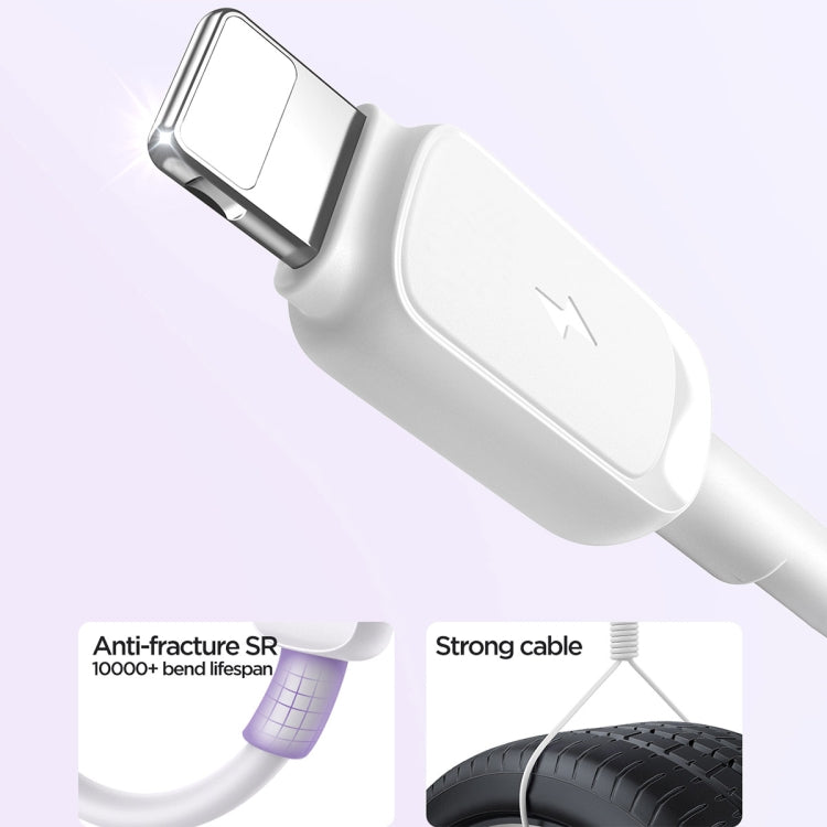 JOYROOM S-AL012A14 Multi-Color Series 2.4A USB to 8 Pin Fast Charging Data Cable, Length:1.2m(White) - Normal Style Cable by JOYROOM | Online Shopping South Africa | PMC Jewellery