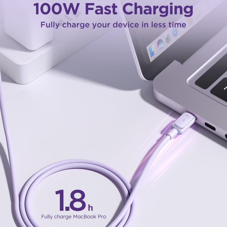 JOYROOM S-CC100A14 Multi-Color Series 100W USB-C / Type-C to USB-C / Type-C Fast Charging Data Cable, Length:1.2m (Purple) - USB-C & Type-C Cable by JOYROOM | Online Shopping South Africa | PMC Jewellery