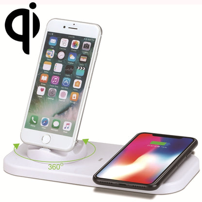 USB to 3 in 1 (8 Pin + Micro USB + USB-C / Type-C) Dock Charger Desktop Charging Data Sync Stand Station Holder with Qi Wireless Charger & USB Cable - Wireless Charger Receiver by PMC Jewellery | Online Shopping South Africa | PMC Jewellery