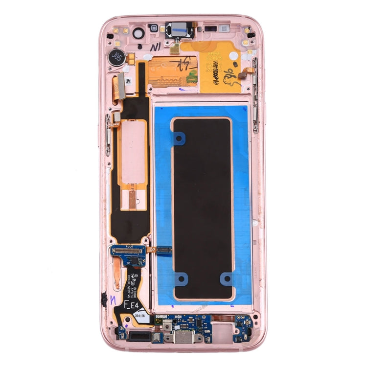 Original LCD Screen and Digitizer Full Assembly with Frame & Charging Port Board & Volume Button & Power Buttonfor for Galaxy S7 Edge / G935F(Pink) - LCD Screen by PMC Jewellery | Online Shopping South Africa | PMC Jewellery