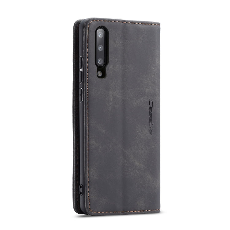 CaseMe-013 Multifunctional Retro Frosted Horizontal Flip Leather Case for Galaxy A70, with Card Slot & Holder & Zipper Wallet & Photo Frame(Black) - free shipping - PMC TechLife - Order now!