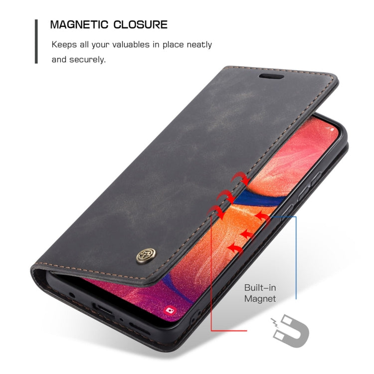 CaseMe-013 Multifunctional Retro Frosted Horizontal Flip Leather Case for Galaxy A20 / A30, with Card Slot & Holder & Wallet (Black) - free shipping - PMC TechLife - Order now!