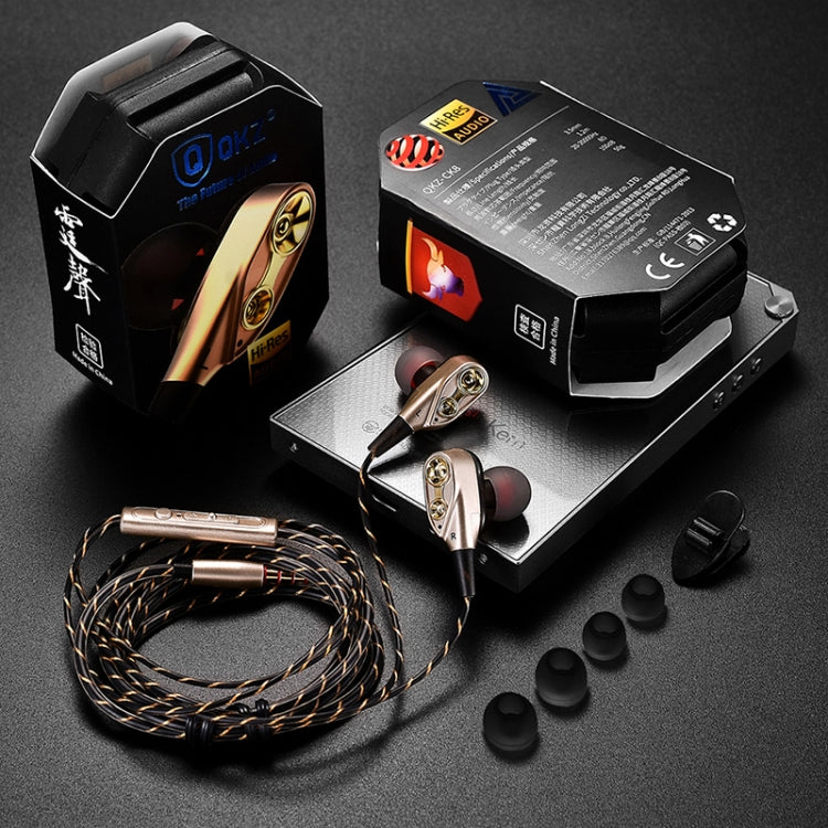 QKZ CK8 HiFi In-ear Four Unit Sports Music Headphones (Gold) - free shipping - PMC TechLife - Order now!