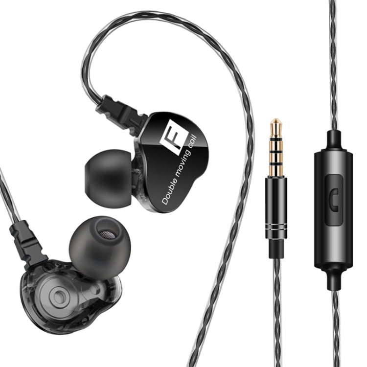 QKZ CK9 HiFi In-ear Four Unit Sports Music Headphones (Black) - Sport Earphone by QKZ | Online Shopping South Africa | PMC TechLife | Buy Now Pay Later Mobicred