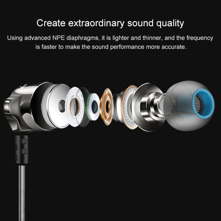 QKZ DM7 High-quality In-ear All-metal Sports Music Headphones, Basic Version - In Ear Wired Earphone by QKZ | Online Shopping South Africa | PMC TechLife | Buy Now Pay Later Mobicred