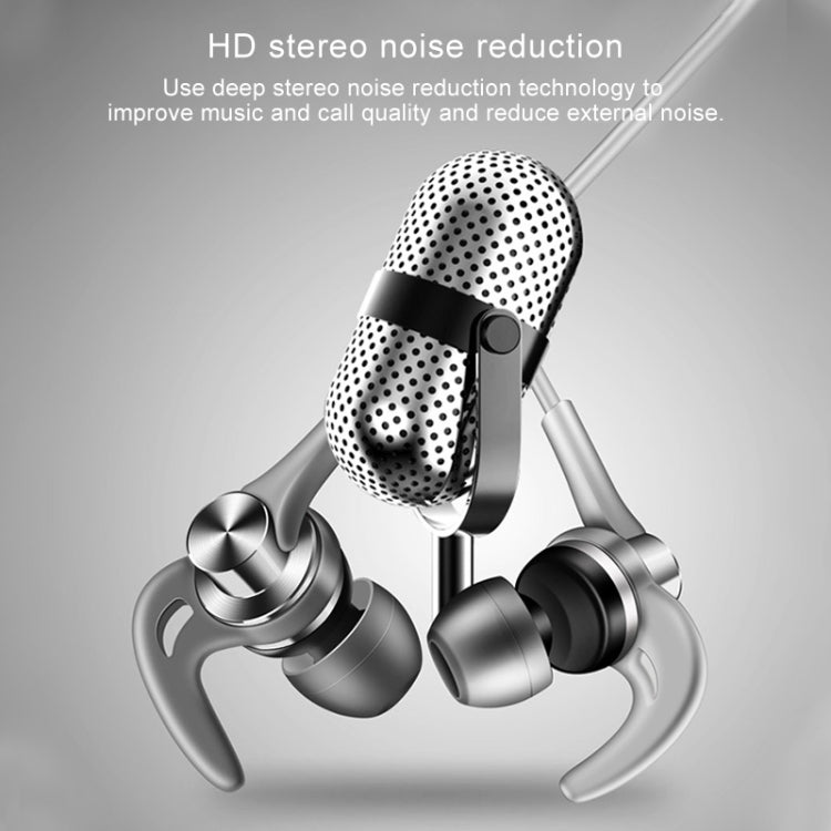 QKZ EQ1 CNC Metal Shark Fin Headphones Sports Music Headphones, Microphone Version (Grey) - In Ear Wired Earphone by QKZ | Online Shopping South Africa | PMC TechLife